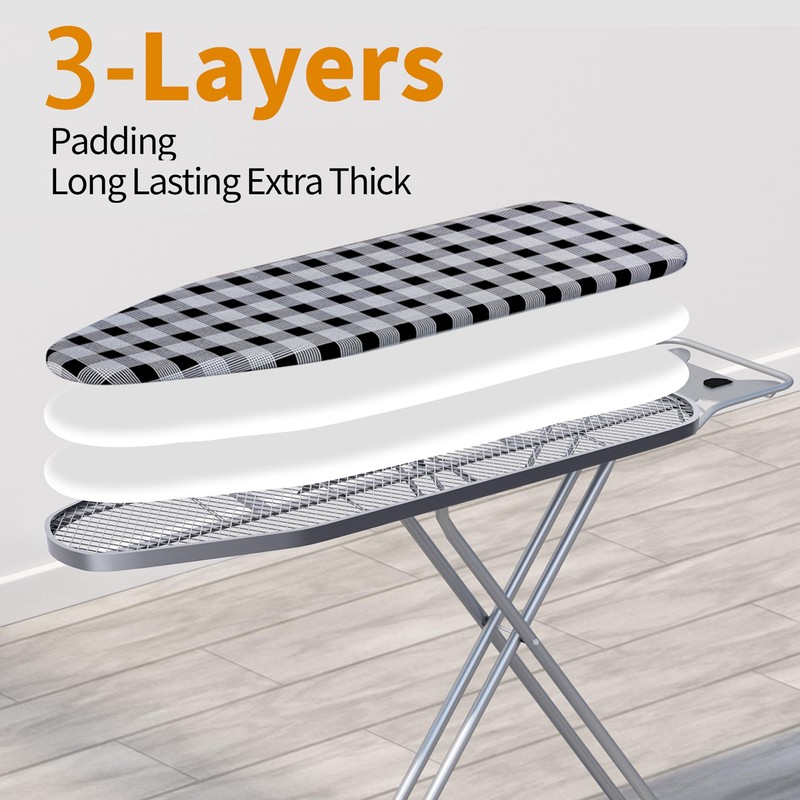 Jakeefud Ironing Board 13" X 43" W/Extra Thick Heavy Duty