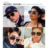 [SHEEN KELLY] レトロスクエアサングラスの男性と女性のファッションファインフレームメタルフレームトレンドサングラス