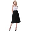 Kate Kasin High Waist Pleated Midi Skirt Casual Summer Skirt