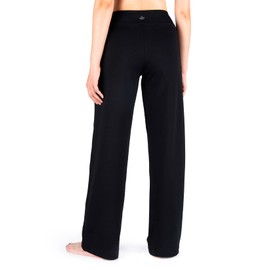 Yogipace Petite Women's Loose Fit Wide Leg Yoga Pants Drawstring Lightweight Sweatpants with Pockets,27",Black,Size XS