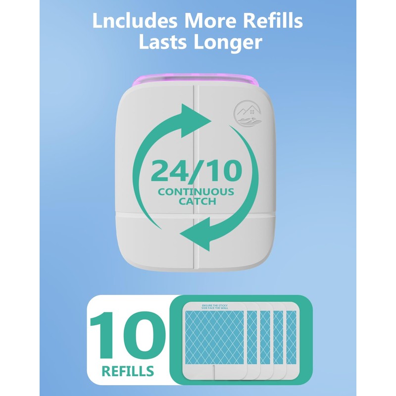 Mosiller Indoor Gnat Traps (2 Pack+10 Glue Cards)