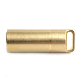 Waterproof Pill Box BE-TOOL 1Pcs Small Pocket Pill Container Metal Portable Travel Pill Holder for Keychain Pill Fob Gold Medium