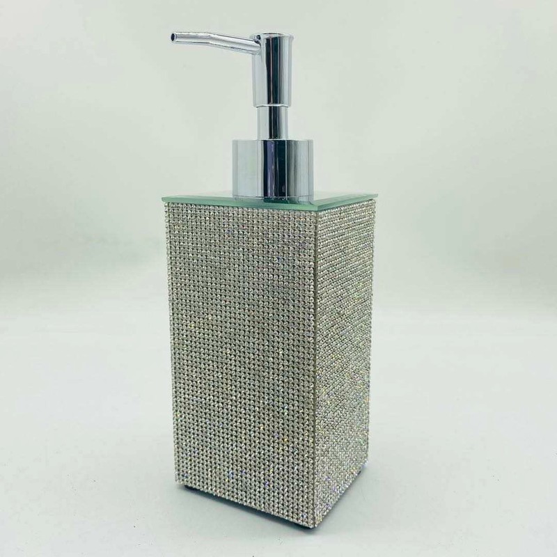 EagleWiz Sparkle Diamante Silver Bling Soap dispenser Hand Cream Pump