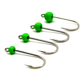 Kolibri Tungsten Micro Jig Hooks Set – 4 Pieces | Trout Tungsten Beads Ultralight Hooks for Fishing with Rubber Bait | Tungsten Jigs Trout Fishing Hooks