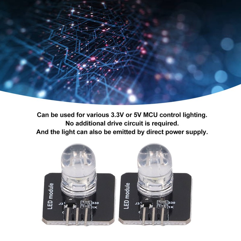 10Pcs LED Module 10mm 3.3V‑5V Decorative Light Board Chip Bulb