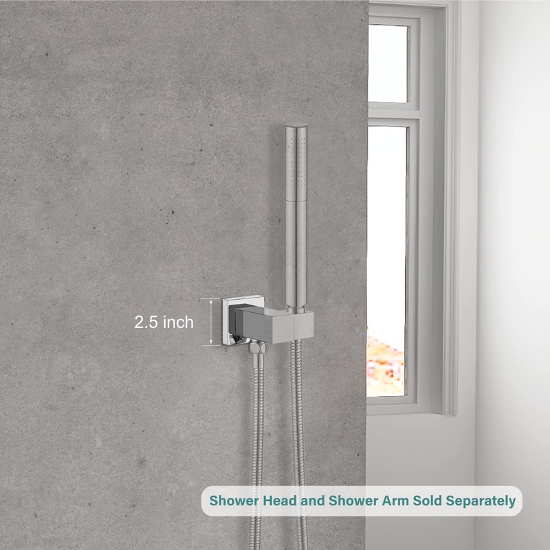 Heyalan Hand-held Shower Holder Flange Plate Polish Chrome Modern Shower