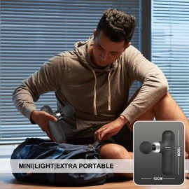 Mini Massage Gun - Tragbares Handheld-Percussion-Massagegerät zur Tiefengewebe-Muskelentspannung: Kompaktes, leichtes Design, leistungsstarker Motor, lange Batterielaufzeit - Enthält 6 Massageköpfe