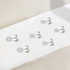 Ecripe 3 Pairs of 925 Sterling Silver Stud Earrings, Hypoallergenic