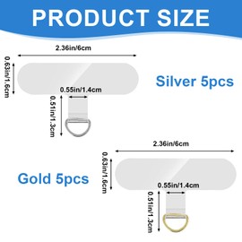 HIQU and HIST 10 Pcs Phone Tether Tab,Universal Phone Lanyard Patch, Phone Lanyards Replacement Part for Cell Phone Strap,2 Colors