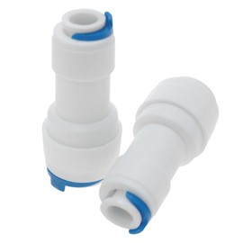 FINBe Water Purifier Connector 3/8 to 1/4 Water Line Adapter for RO Pure Water Reverse Osmosis System Purifier Filter 10PCS