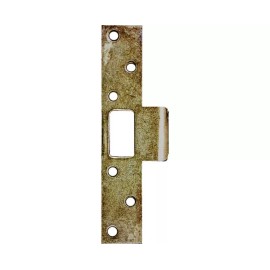 Progressive Super Strikes Curved Lip For Latch Type Locks - Brass Plated 5-7/8 X 1-1/8