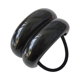 RPZL Brazalete Apilado Morgan Con Arco Brillante Para Mujer (Negro, Doble)