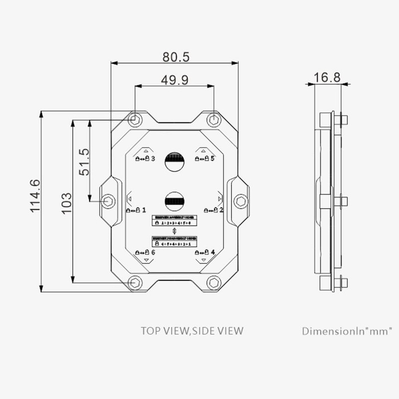 Copper CPU Water Block,CPU Processor Server Water Cooling Block,AI Cloud