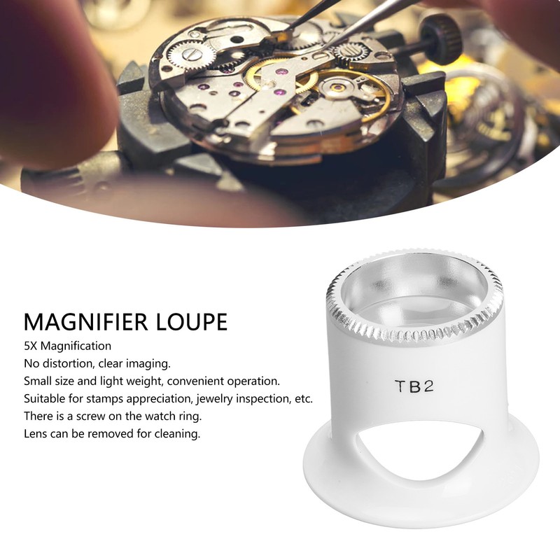 Watch Repair Magnifier 5X Magnifying Glass Plastic Accessory Tool for