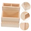 Mikinona Makeup Organizer for Vanity Wood Nail Drill Bits Storage