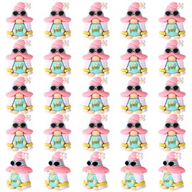 Tinoaly 25pcs Summer Beach Gnomes, Mini Summer Theme Gnomes Miniature Tiny Dwarf Figurines Small Table Desktop Home Office Party Decorations and DIY Crafts Supplies(Beach Ball Style)