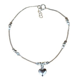 T Claudia, Pulsera plata 925 mujer con dije de corazón bombeado y esferas. Joyería, pulseras plata 925 mujer, regalo, brazalete nice.