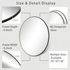 Black Bathroom Mirrors 24 Inch,Round Wall Mirror with Tempered Glass-Shatterproof