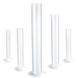 BESTOMZ Plastic Graduated Cylinder 10 ml 25 ml 50 ml 100 ml 250 ml