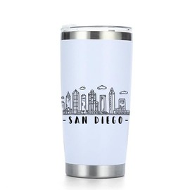 Generic San Diego Coffee Tumbler, 20 oz, White