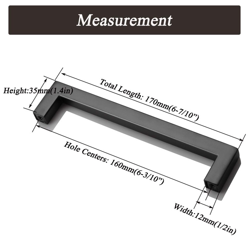 10 Pack Probrico Black Stainless Steel Square Corner Bar Cabinet
