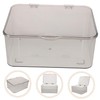 LABRIMP Hinged Storage Box for Desktop Organization Dustproof Multi-functional Organizer