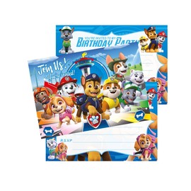 DEEPMALA 24pcs Dog Birthday Invitations,Dog Party Invitations Birthday Party Supplies Decoration (24pcs)