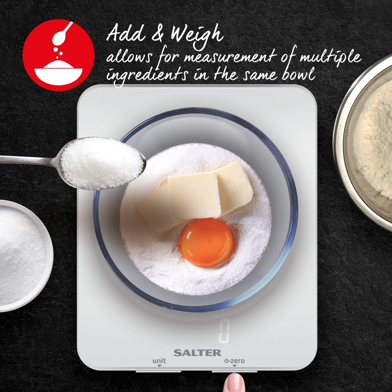 Salter 1180 WHDR Ghost Electronic Kitchen Scale- 5 KG Capacity