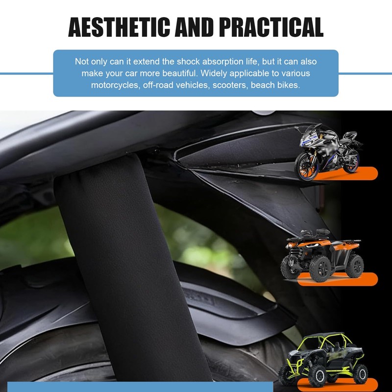 Motorcycle Shock Covers, Waterproof Nylon Shock Absorber Protector, Scratch-resistant Rear