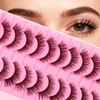 10 Pairs Wispy False Eyelashes Lightweight Faux Mink Eye lashes,
