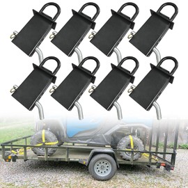 Grandroad Auto Stake Pocket D Rings for Trailer 1/2" Hitch Pin 4 Holes, 18,000lbs Heavy Duty D Rings for Utility Trailers, Flatbed Trucks | Grandroad auto