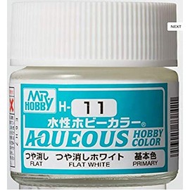 GSI Creos - H11 Flat White (10ml), Mr. Hobby Aqueous Color Paint