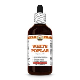 White Poplar (Populus Alba) Dry Bark Tincture, Made in Hawaii, All Natural, Vegan, Pure Liquid Extract - 4 fl.oz