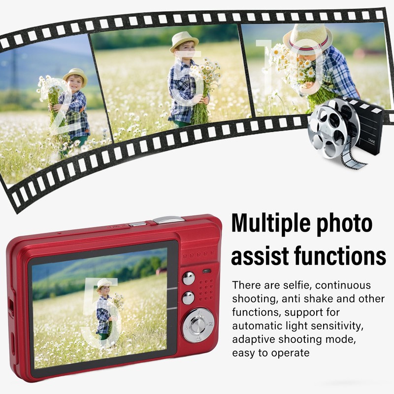 4K Digital Camera 48MP HD 2.7 Inch Screen 8X Zoom
