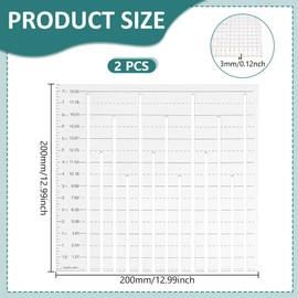 AHANDMAKER 2 x Ruler Template for Tying Blankets, Square Acrylic Quilting Templates Ruler Acrylic Quilting Rulers Quilting Accessories for Ceiling Making Cutting Work