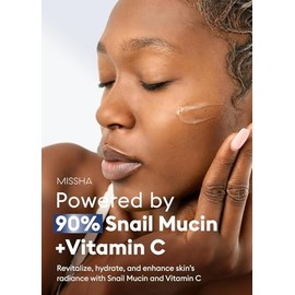 MISSHA Crema con vitamina C y mucina de caracol Cell Renew, 1,69 onzas líquidas, mucina de caracol hidratante, cuidado de la piel coreano para una tex