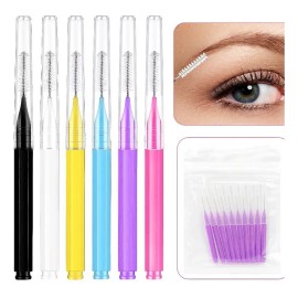 60 Pzas De Mini Cepillos Para Levantamiento Cejas Pestañas