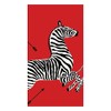 Entertaining with Caspari Guest Towels, Zebras Red, Pack of 15