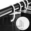 timecity Black Shower Curtain Plastic Shower Curtain Set with 12