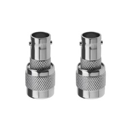2pcs TNC Male to BNC Female Straight Coaxial Adapter 50ohm Impedance 2GHz Max Frequency Inline RF Adapter for Antennas Broadcasting WiFi CCTV