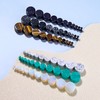 Qmcandy 6 Pairs Natural Stone Ear Plugs Saddle Plugs Ear