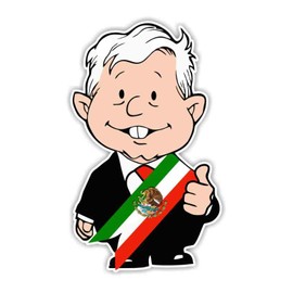AMLO Lopez Obrador AMLITO Presidente Precision Cut Decal (5"h X 3"w)
