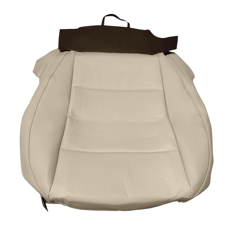 Mievlyo Driver Side Bottom Replacement Leather Seat Cover Tan Compatible