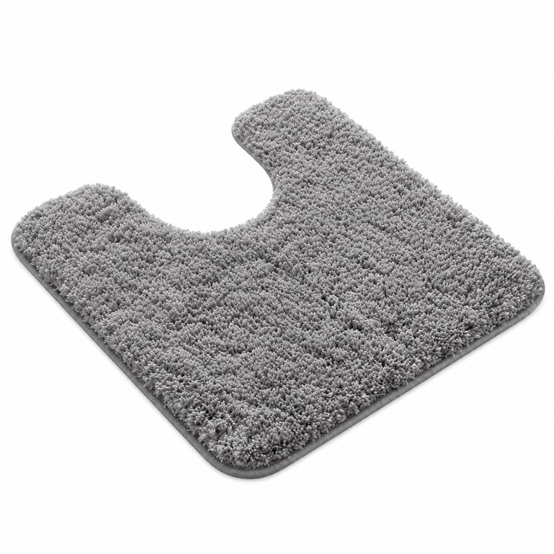 U-Shaped Bathroom Toilet Mat – Thick Plush Polyester Absorbent Rug