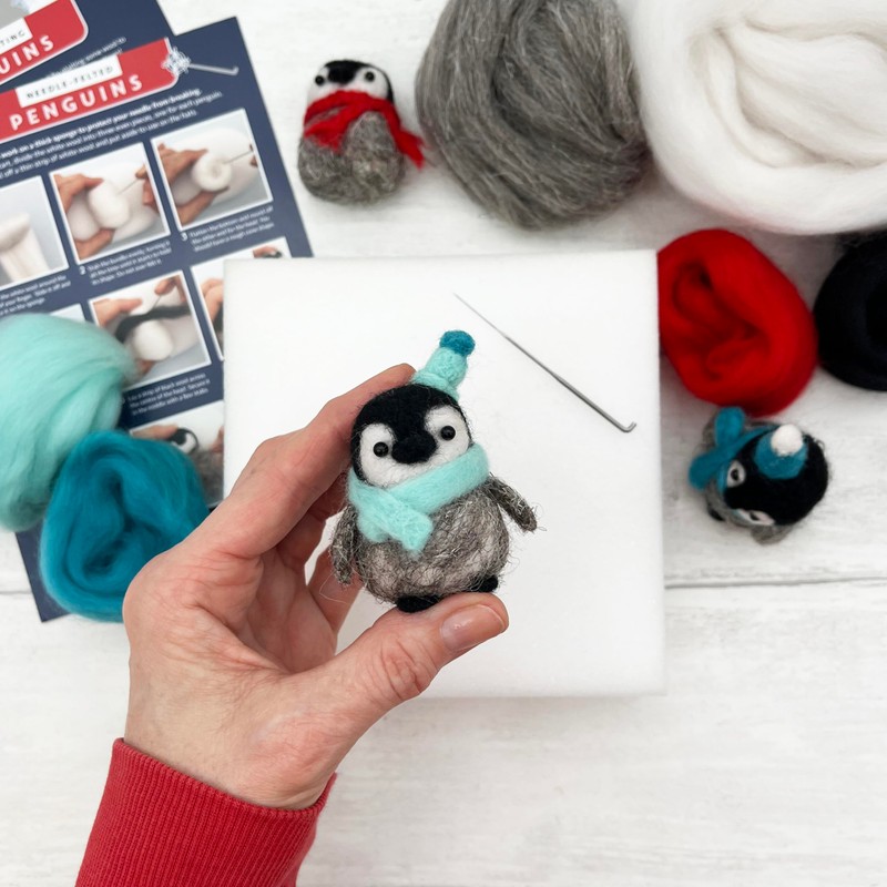 Bergin & Bath Needle Felting Kit, Penguins. Make Three Sweet