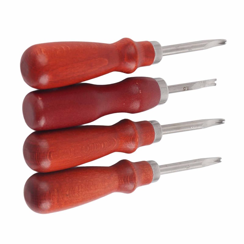 4 Pcs Leather Edger Leather Edge Chamfering Knife Sharpener Hand