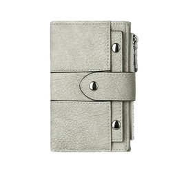 SUVERCH Womens Small Leather Wallet, RFID Blocking Ladies Mini Purse with ID Window, Green, Classic