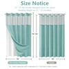 PILOTSHARK No Hook Waffle Weave Shower Curtain Set with Snap-in