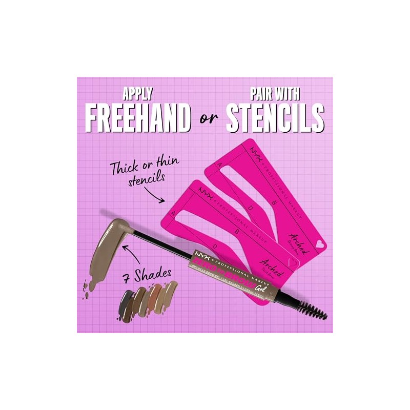 NYX Professional Makeup, Zero To Brow, Gel de Cejas con