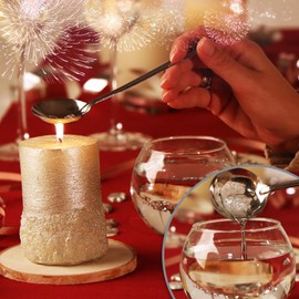 com-four® Pewter Casting with Half Figures and Spoons, New Year's Eve Pouring The Party Game The Healthy Alternative, Not Just for New Year's Eve